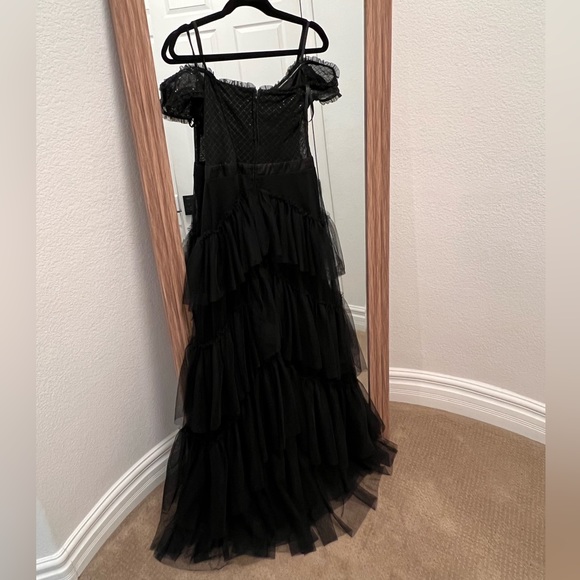 City studio corset black mesh tiered dress - Picture 7 of 8